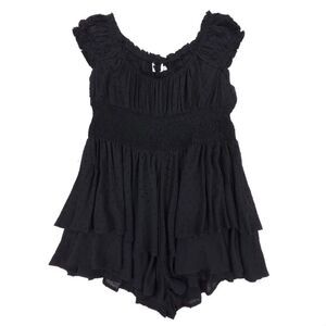 PRINCESS POLLY Love Galore Romper Dress Black Cottagecore Coquette Whimsigoth 14